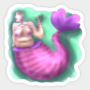 Curvy Mermaid Sticker